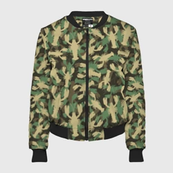 Женский бомбер 3D Камуфляж из раков