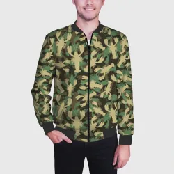 Мужской бомбер 3D Камуфляж из раков - фото 2