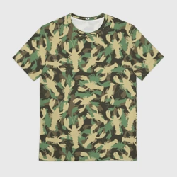 Мужская футболка 3D Камуфляж из раков