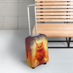 Чехол для чемодана 3D Огненный рыжий котёнок - фото 2