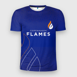 Мужская футболка 3D Slim Форма Copenhagen Flames