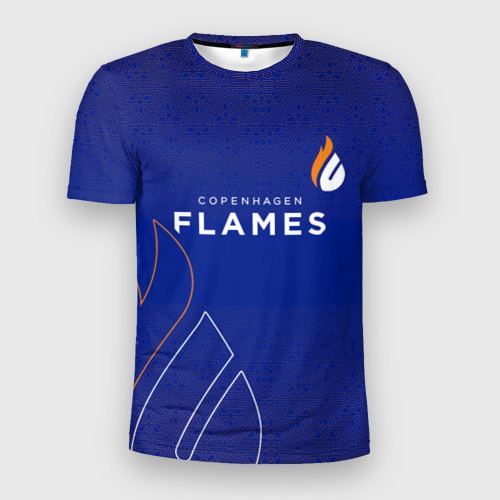 Мужская футболка 3D Slim с принтом Форма Copenhagen Flames, вид спереди #2