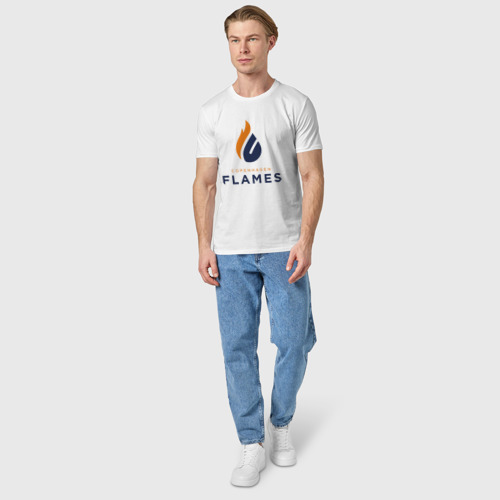 Мужская футболка хлопок Copenhagen Flames лого, цвет белый - фото 5