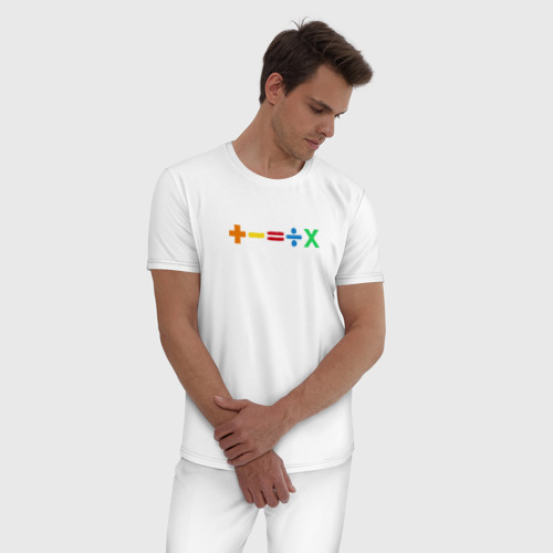 Мужская пижама хлопок с принтом Математические логотипы Эда Ширана, фото на моделе #1