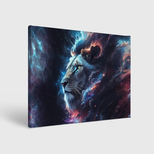 Холст прямоугольный Galactic lion
