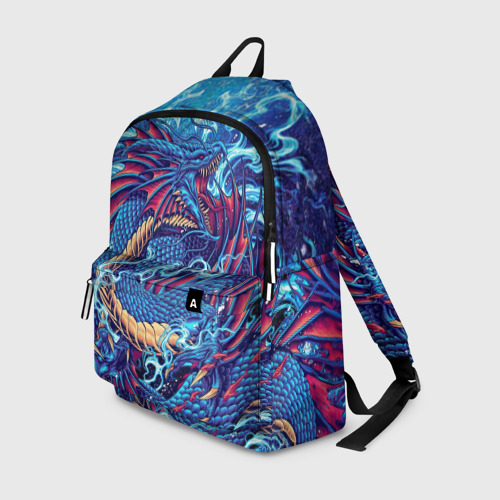 Рюкзак 3D с принтом Морской электрический дракон, вид спереди #2