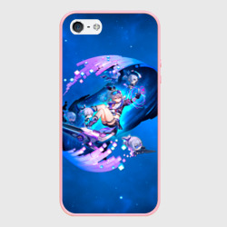 Чехол для iPhone 5/5S матовый Хонкай Стар Рейл: Серебряный Волк