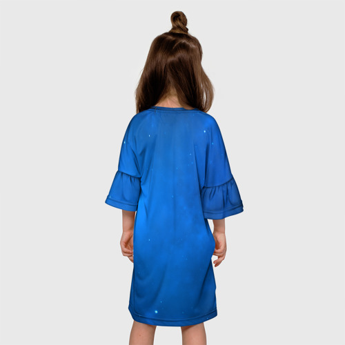 Детское платье 3D с принтом Хонкай Стар Рейл: Серебряный Волк, вид сзади #2