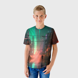 Детская футболка 3D Кибер город будущего - фото 2