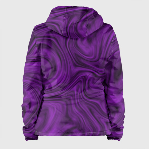 Женская куртка 3D с принтом Фиолетовая абстракция размытие, вид сзади #1