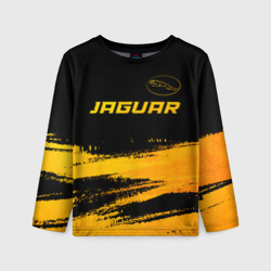 Детский лонгслив 3D Jaguar - gold gradient: символ сверху