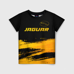 Детская футболка 3D Jaguar - gold gradient: символ сверху
