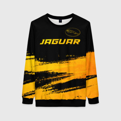 Женский свитшот 3D Jaguar - gold gradient: символ сверху