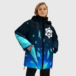 Женская зимняя куртка Oversize Brawl Stars взрыв частиц - фото 2