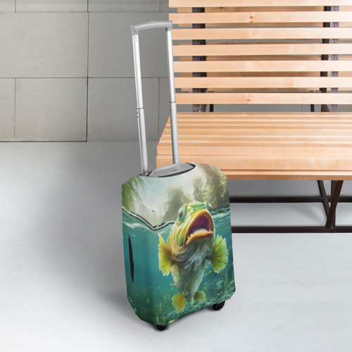 Чехол для чемодана 3D Карп в воде, цвет 3D печать - фото 3