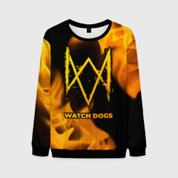 Мужской свитшот 3D Watch Dogs - gold gradient