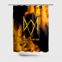 Штора 3D для ванной Watch Dogs - gold gradient