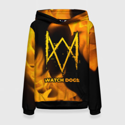 Женская толстовка 3D Watch Dogs - gold gradient