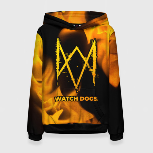 Женская толстовка 3D Watch Dogs - gold gradient, цвет 3D печать