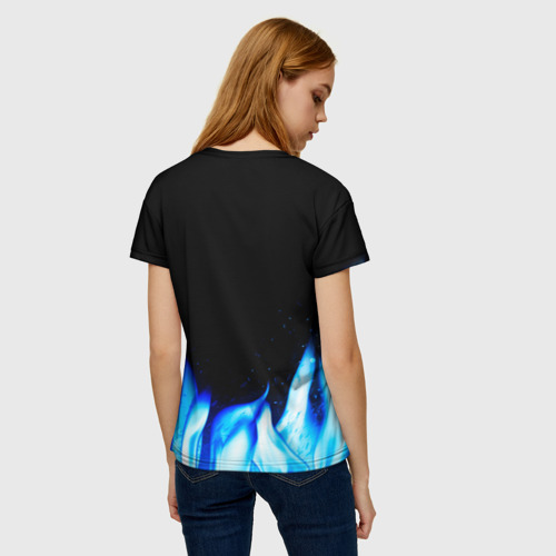Женская футболка 3D Thirty Seconds to Mars blue fire, цвет 3D печать - фото 4