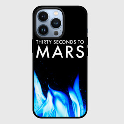 Чехол для iPhone 13 Pro Thirty Seconds to Mars blue fire