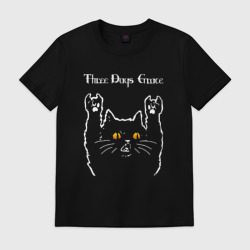 Мужская футболка хлопок Three Days Grace rock cat