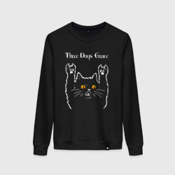 Женский свитшот хлопок Three Days Grace rock cat