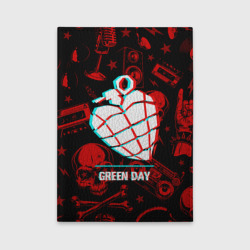 Обложка для автодокументов Green Day rock glitch