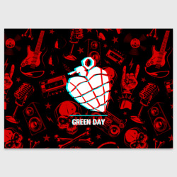 Поздравительная открытка Green Day rock glitch