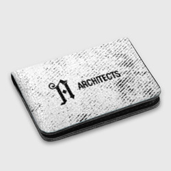 Картхолдер с принтом Architects glitch на светлом фоне: надпись и символ