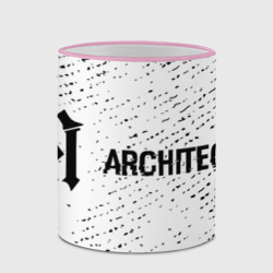 Кружка с полной запечаткой Architects glitch на светлом фоне: надпись и символ - фото 2