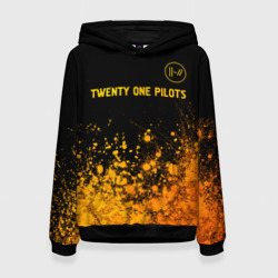 Женская толстовка 3D Twenty One Pilots - gold gradient: символ сверху