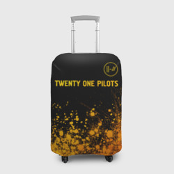 Чехол для чемодана 3D Twenty One Pilots - gold gradient: символ сверху