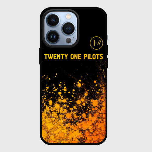 Чехол для iPhone 13 Pro Twenty One Pilots - gold gradient: символ сверху