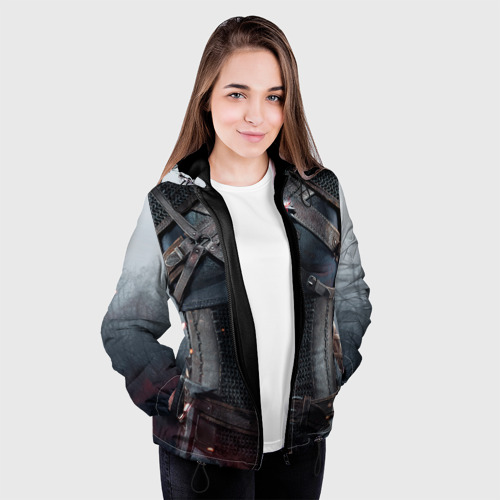 Женская куртка 3D Броня Геральта, цвет черный - фото 4