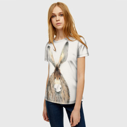 Женская футболка 3D Ушастый ослик - фото 2