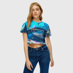 Женская футболка Crop-top 3D Подводный мир сабнавтики - фото 2