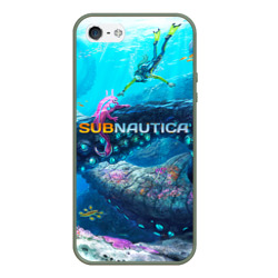 Чехол для iPhone 5/5S матовый Подводный мир сабнавтики