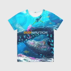 Детская футболка 3D Подводный мир сабнавтики