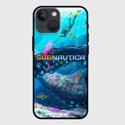 Чехол для iPhone 13 mini Подводный мир сабнавтики