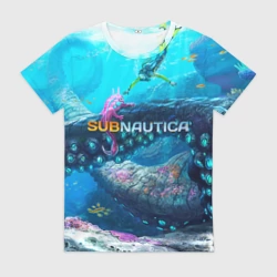 Женская футболка 3D Подводный мир сабнавтики