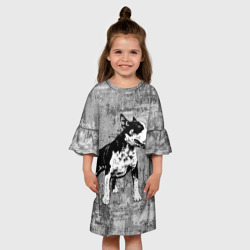 Детское платье 3D Бойцовый бультерьер - мощь - фото 2