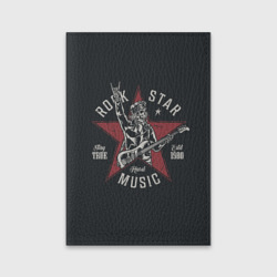 Обложка для паспорта матовая кожа Rockstar music