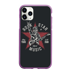 Чехол для iPhone 11 Pro Max матовый Rockstar music