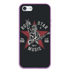 Чехол для iPhone 5/5S матовый Rockstar music