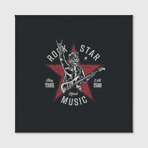 Холст квадратный Rockstar music, цвет 3D печать - фото 2