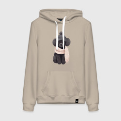 Женская толстовка хлопок Лучший друг - пудель черный