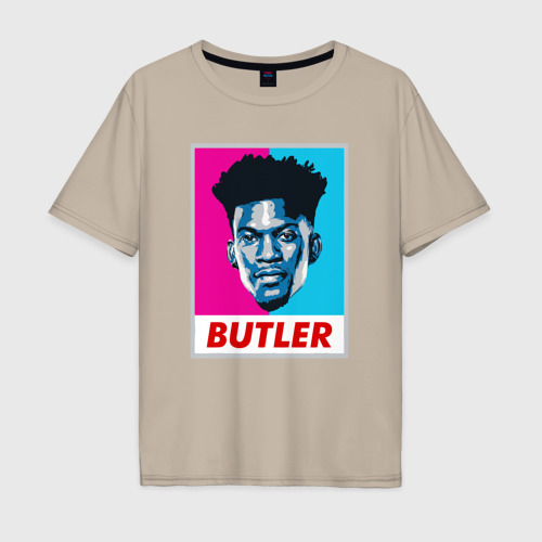 Мужская футболка хлопок Oversize с принтом Butler, вид спереди #2