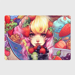 Магнитный плакат 3Х2 Блондинка с ягодами