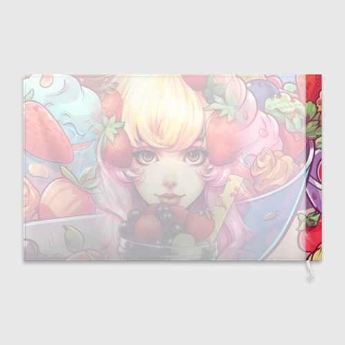 Флаг 3D Блондинка с ягодами - фото 2